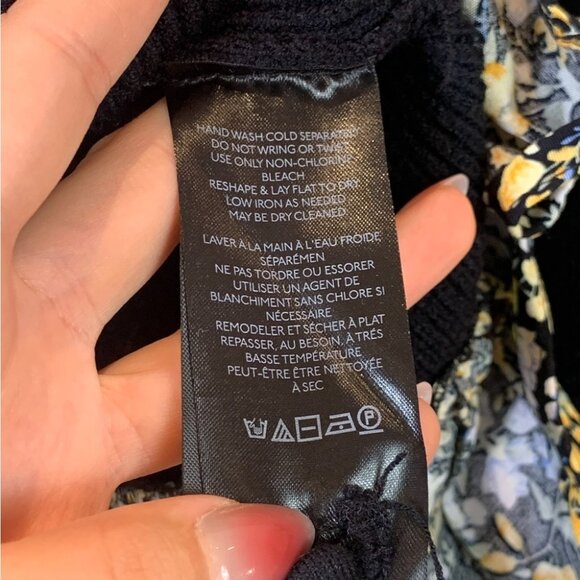 Anthropologie Maeve Layered Twofer Peplum Peter Pan Collar Black Sweater - Picture 7 of 9